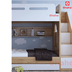 Giường tầng thông minh hiện đại cao cấp Ohaha kèm cầu thang hộc - GTHĐ003