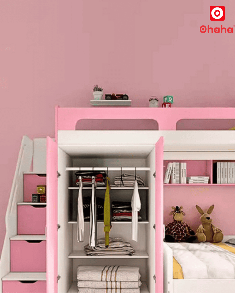 Giường tầng thông minh Ohaha kết hợp tủ áo - GTTM002