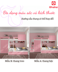 Giường tầng thông minh Ohaha kết hợp tủ áo - GTTM002