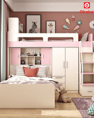 Giường tầng thông minh Ohaha kết hợp tủ và bàn học - GTTM003