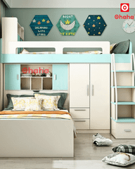 Giường tầng thông minh Ohaha kết hợp tủ và bàn học - GTTM003