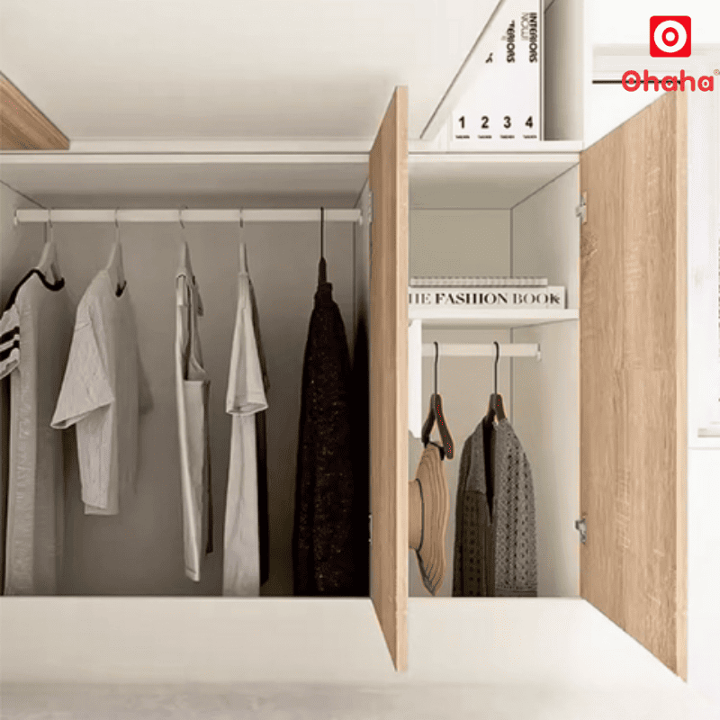 Giường tầng thông minh Ohaha kết hợp tủ áo và kệ sách - GTTM015