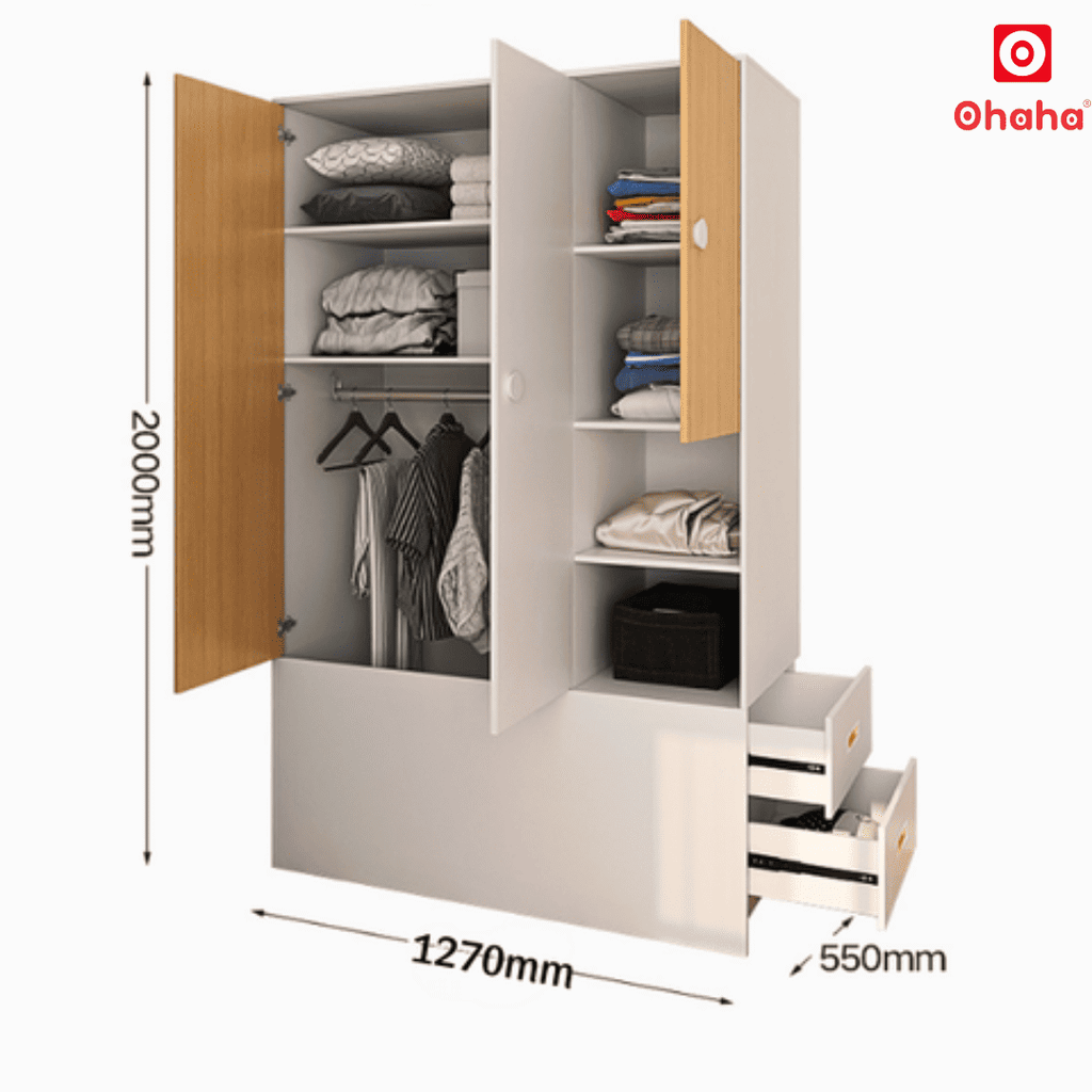 Giường tầng thông minh Ohaha có tủ áo và bàn học - GTTM025