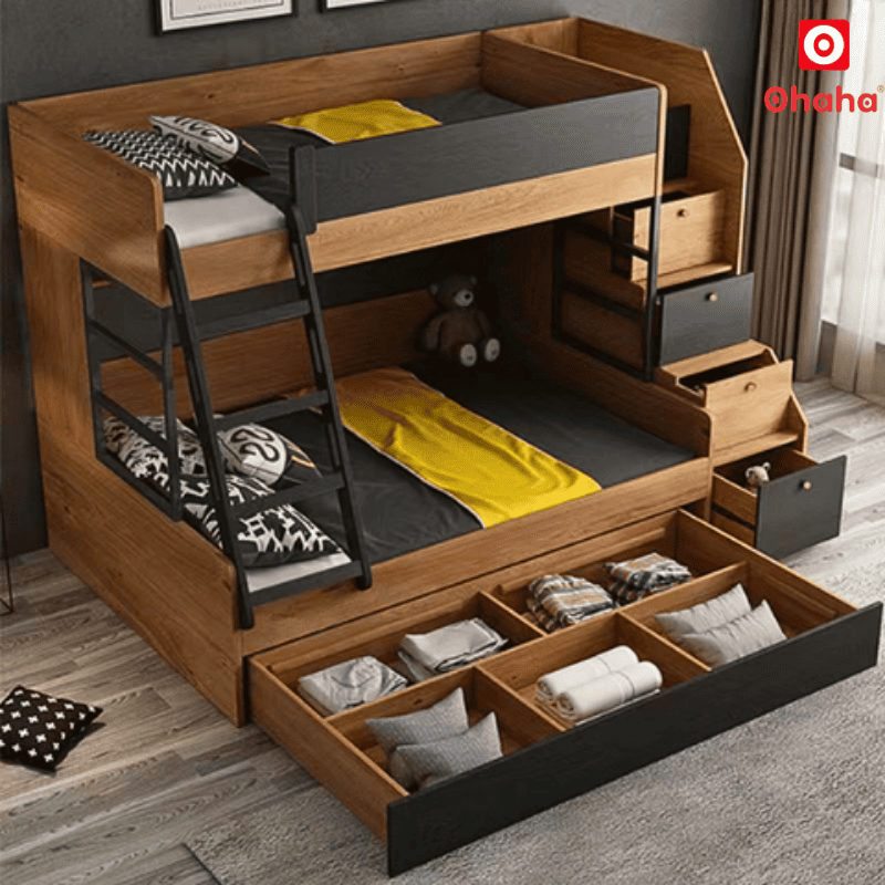 Giường tầng thông minh Ohaha 3 tầng - GTTM026