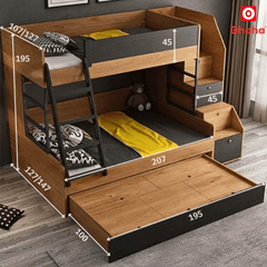 Giường tầng thông minh Ohaha 3 tầng - GTTM026