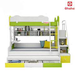 Giường 3 tầng thông minh Ohaha có bàn học và tủ áo - GTTM031