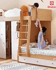 Giường tầng thông minh có tủ áo Ohaha - GTTM033