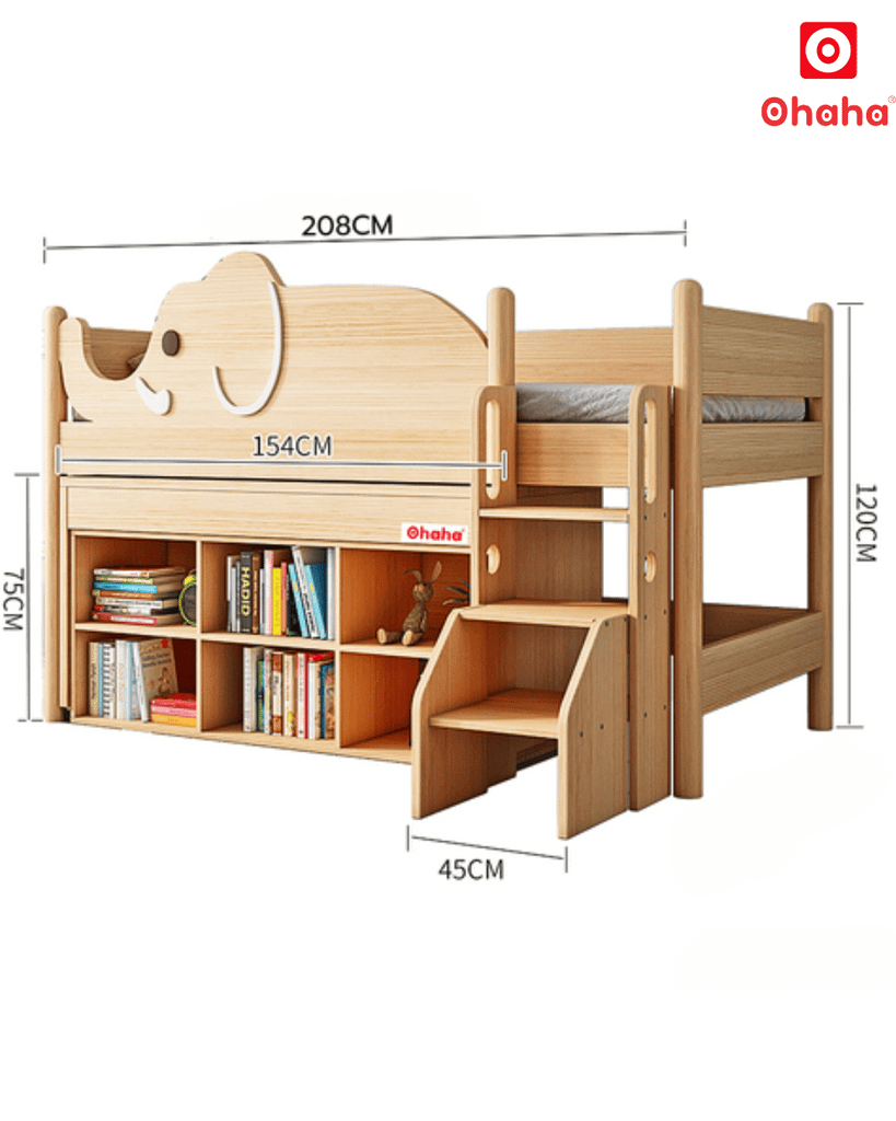 Giường tầng thông minh trẻ em đa năng Ohaha - GTTM034