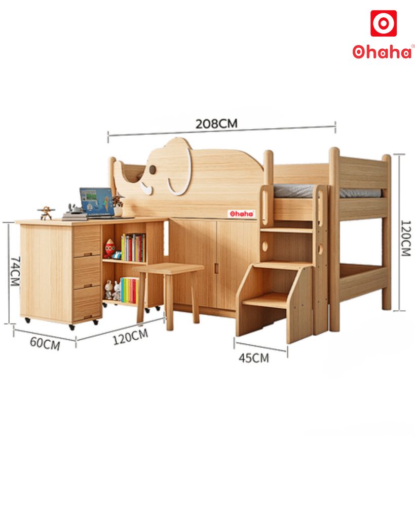 Giường tầng thông minh trẻ em đa năng Ohaha - GTTM034