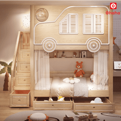 Giường tầng thông minh cao cấp Ohaha xe hơi cho bé trai - GTTM045