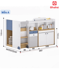 Giường tầng thông minh xếp gọn Ohaha có bàn học - GTXG010