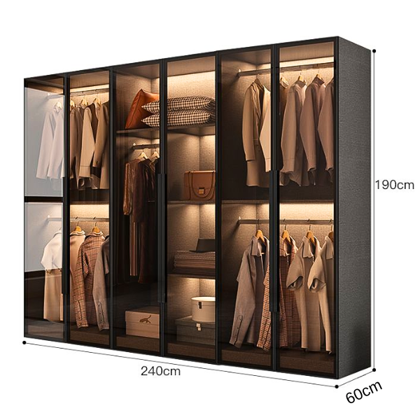 Tủ quần áo cánh kính Ohaha có đèn led - TCK007