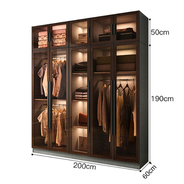 Tủ quần áo cánh kính Ohaha có đèn led - TCK007
