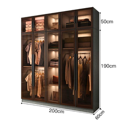 Tủ quần áo cánh kính Ohaha có đèn led - TCK007