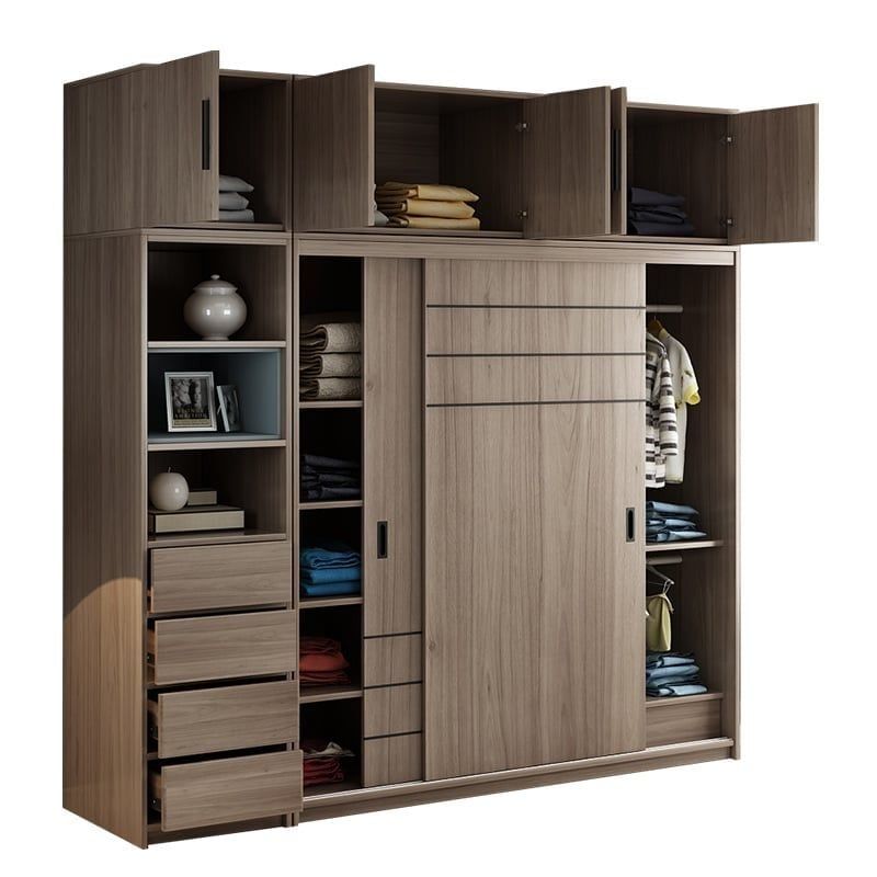 Tủ Quần Áo Gỗ Công Nghiệp Cánh Lùa Kiểu Vintage Ohaha - VI004