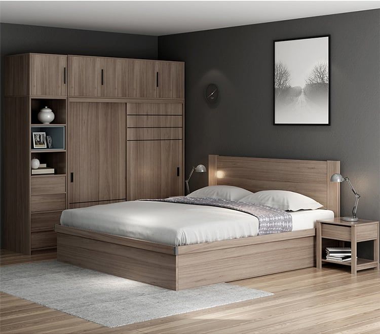 Tủ Quần Áo Gỗ Công Nghiệp Cánh Lùa Kiểu Vintage Ohaha - VI004