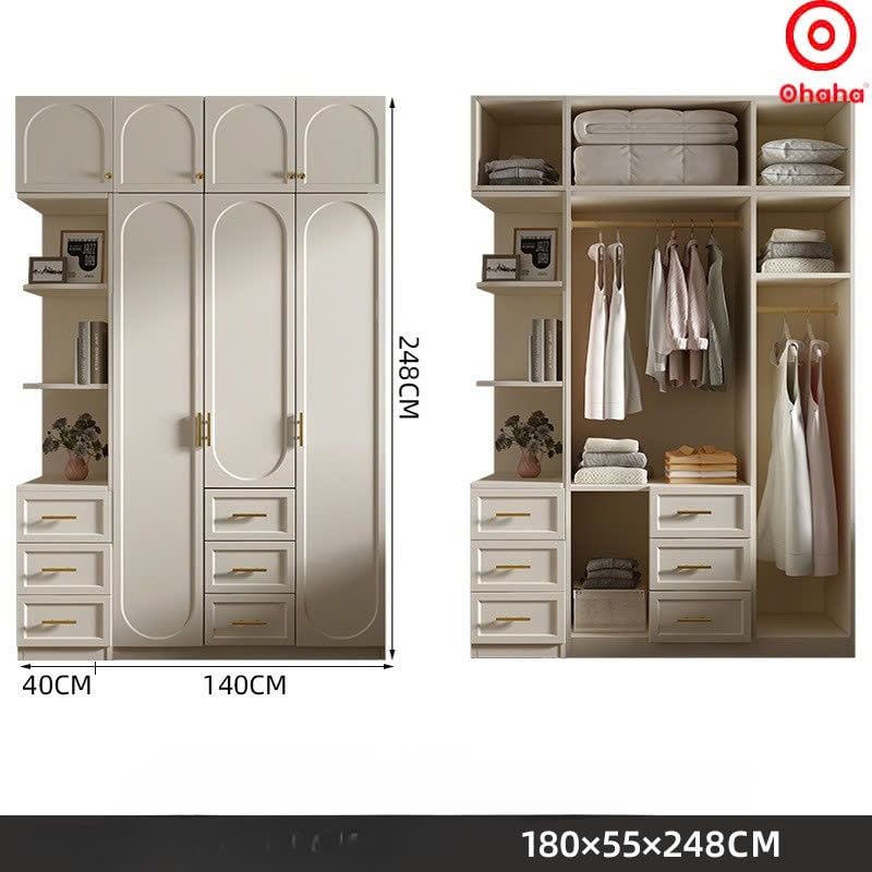 Tủ quần áo gỗ công nghiệp hiện đại Ohaha - HĐ014