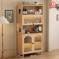 Tủ bếp gỗ cao su phong cách cổ điển Ohaha - TB052