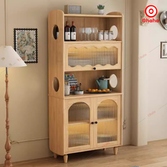 Tủ bếp gỗ cao su phong cách cổ điển Ohaha - TB052