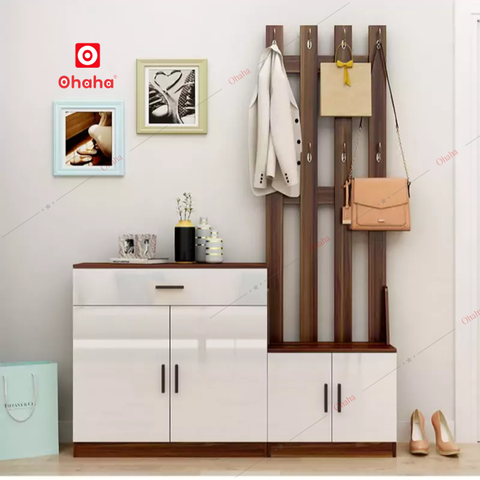 Tủ giày cao cấp kết hợp kệ treo Ohaha - TGCC038