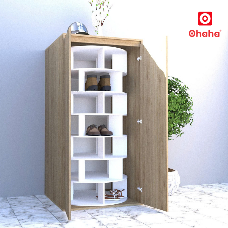 Tủ giày thông minh cao cấp xoay 360 độ OHAHA - TGCC039