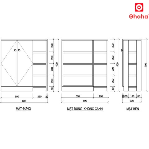 Tủ giày thông minh nhiều ngăn tiện dụng Ohaha - TG035