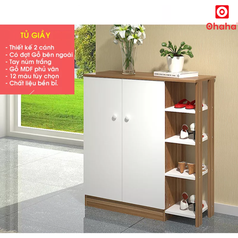 Tủ giày thông minh nhiều ngăn tiện dụng Ohaha - TG035