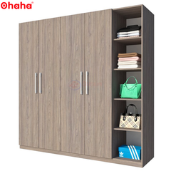 Tủ Quần Áo Gỗ Công Nghiệp 4 Cánh OHAHA - TQA047