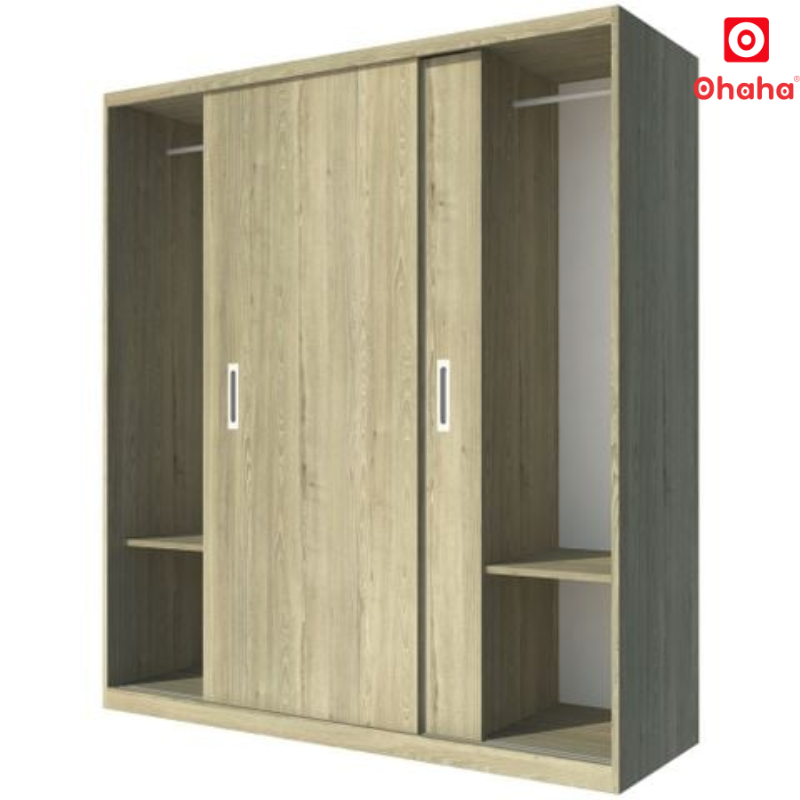 Tủ Quần Áo Gỗ Công Nghiệp Cửa Lùa OHAHA - CL022