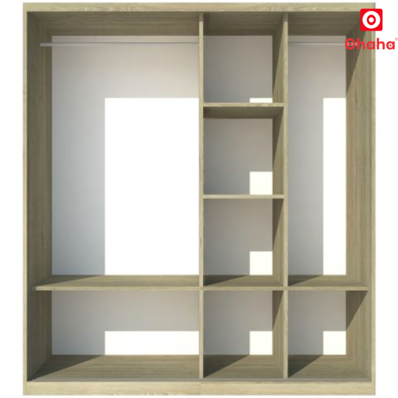 Tủ Quần Áo Gỗ Công Nghiệp Cửa Lùa OHAHA - CL022