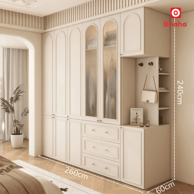 Tủ quần áo gỗ công nghiệp hiện đại cao cấp OHAHA - TACC024