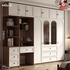 Tủ quần áo gỗ công nghiệp hiện đại cao cấp OHAHA - TACC026