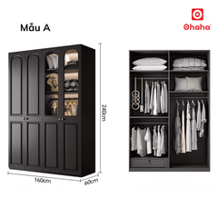 Tủ quần áo gỗ công nghiệp hiện đại cao cấp OHAHA - TACC027