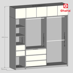 Tủ quần áo gỗ công nghiệp hiện đại OHAHA - HĐ030