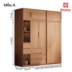 Tủ quần áo gỗ công nghiệp hiện đại OHAHA - HĐ031