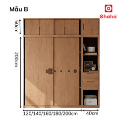 Tủ quần áo gỗ công nghiệp hiện đại OHAHA - HĐ032