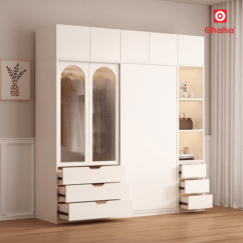 Tủ quần áo gỗ công nghiệp hiện đại OHAHA - HĐ034