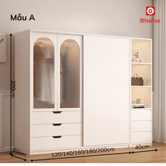 Tủ quần áo gỗ công nghiệp hiện đại OHAHA - HĐ034