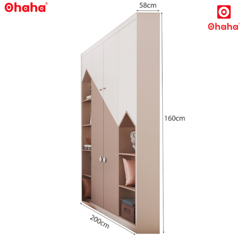 Tủ Quần Áo Trẻ Em Hiện Đại Ohaha - TAK007