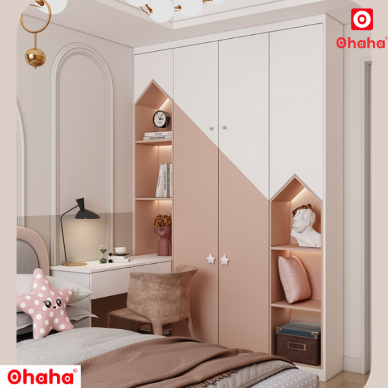 Tủ Quần Áo Trẻ Em Hiện Đại Ohaha - TAK007