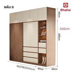Tủ quần áo gỗ công nghiệp hiện đại OHAHA - HĐ030