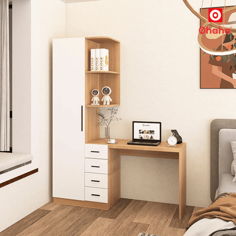 Tủ quần áo kết hợp bàn làm việc hiện đại OHAHA - HĐ040