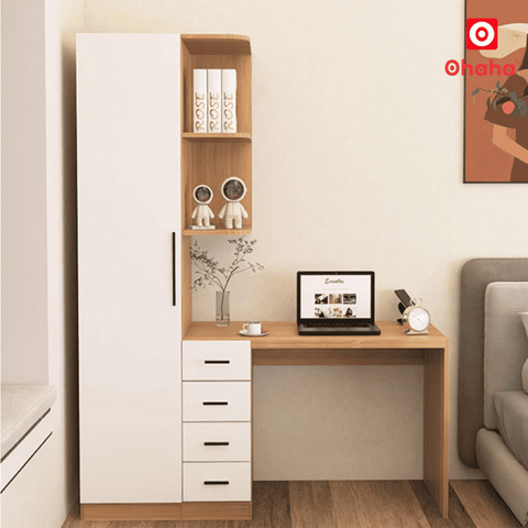 Tủ quần áo kết hợp bàn làm việc hiện đại OHAHA - HĐ040