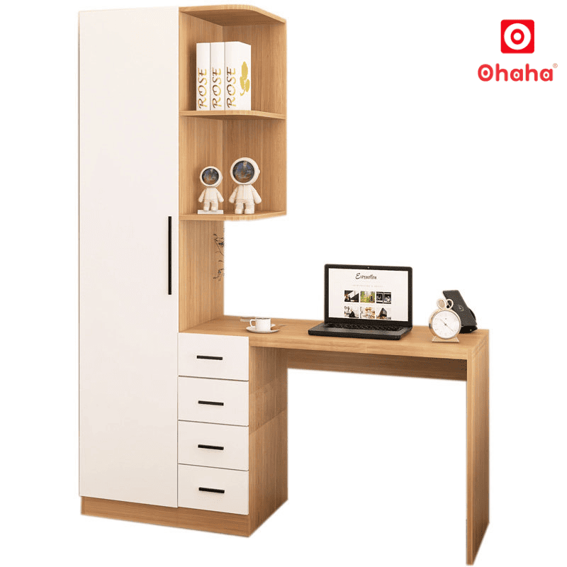 Tủ quần áo kết hợp bàn làm việc hiện đại OHAHA - HĐ040