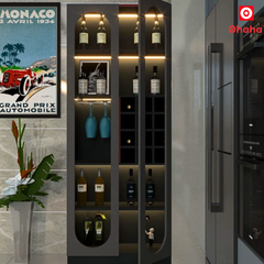 Tủ rượu gỗ công nghiệp Ohaha - TR012