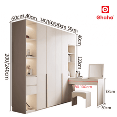 Tủ quần áo hiện đại kết hợp bàn trang điểm OHAHA - HĐ029