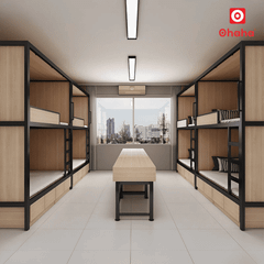 Giường tầng hiện đại khung sắt cao cấp dành cho homestay OHAHA - GTS056