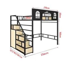 Giường tầng thông minh khung sắt Ohaha - GTS002