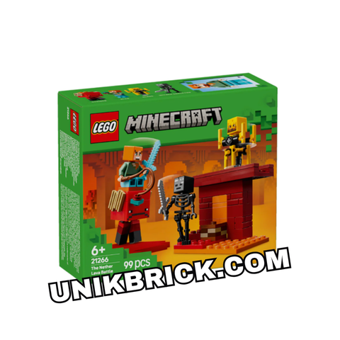  [CÓ HÀNG] LEGO 21266 MINECRAFT The Nether Lava Battle Trận Chiến Dung Nham Địa Ngục Nether (99pcs) 