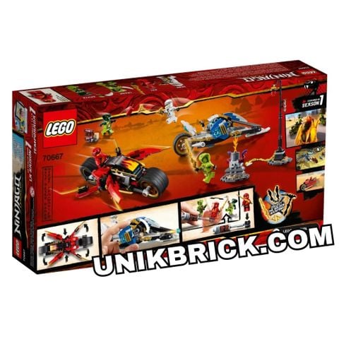  [HÀNG ĐẶT/ORDER] LEGO Ninjago 70667 Kai's Blade Cycle & Zane's Snowmobile 